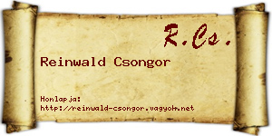 Reinwald Csongor névjegykártya